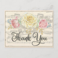 Música Antiga com Agradecimento Floral Rosa Amarel