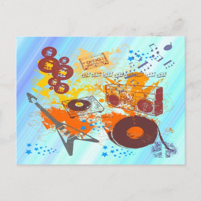 Cartão Postal Música de anos 80 Retroativa (Frente)