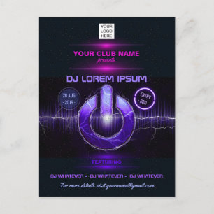 Cartão Postal Música de DJ e Show de Dança