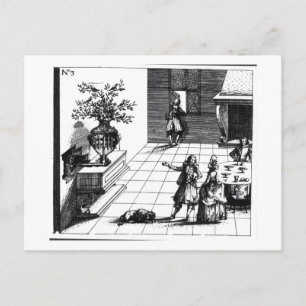 Cartão Postal Música de pássaro, publicada c.1670 (gravina)