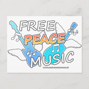 Cartão Postal Música de Paz Livre