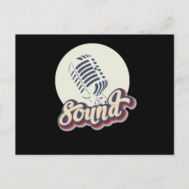 Cartão Postal Música de som (Frente)