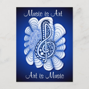 Cartão Postal Música é Arte