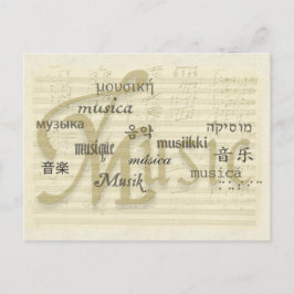 Cartão Postal Música É Língua Universal