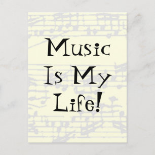 Cartão Postal Música É Minha Vida