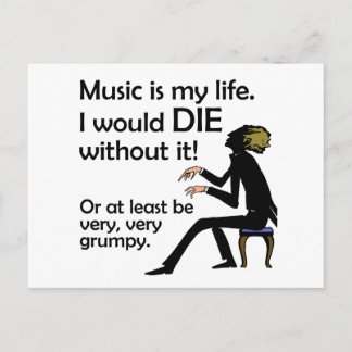 Cartão Postal Música é Minha Vida