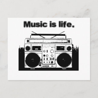 Cartão Postal Música é Vida