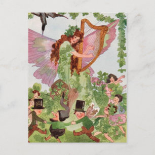 Cartão Postal Música Faerie Reproduzindo Música