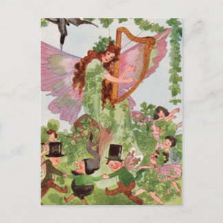 Cartão Postal Música Faerie Reproduzindo Música