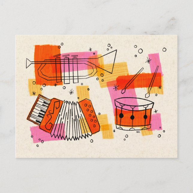 Cartão Postal Música Mod (Frente)