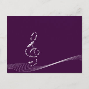 Cartão Postal música para os meus ouvidos - triplo branco