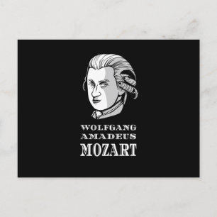 Cartão Postal Música - Wolfgang Amadeus Mozart Retrato