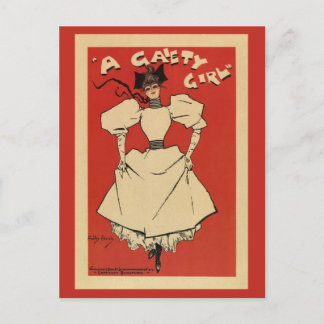 Cartão Postal musical de Vintage A Gaiety (regular)