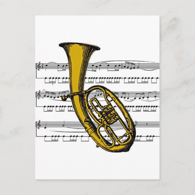 Cartão Postal Musical Tuba 04 B (Frente)