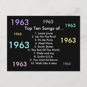 Cartão Postal Músicas de 1963
