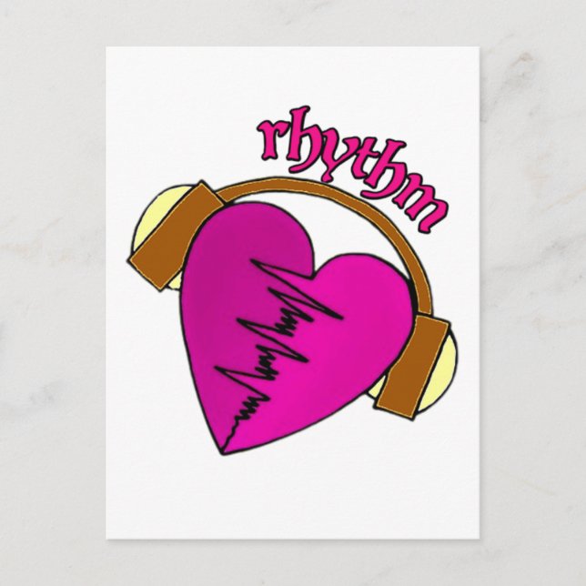 Cartão Postal músicas e batimentos cardíacos (Frente)