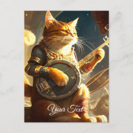 Cartão Postal Músico Gato.