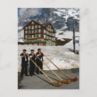 Cartão Postal Músicos De Alfabeto Na Suiça De Kleine Scheidegg