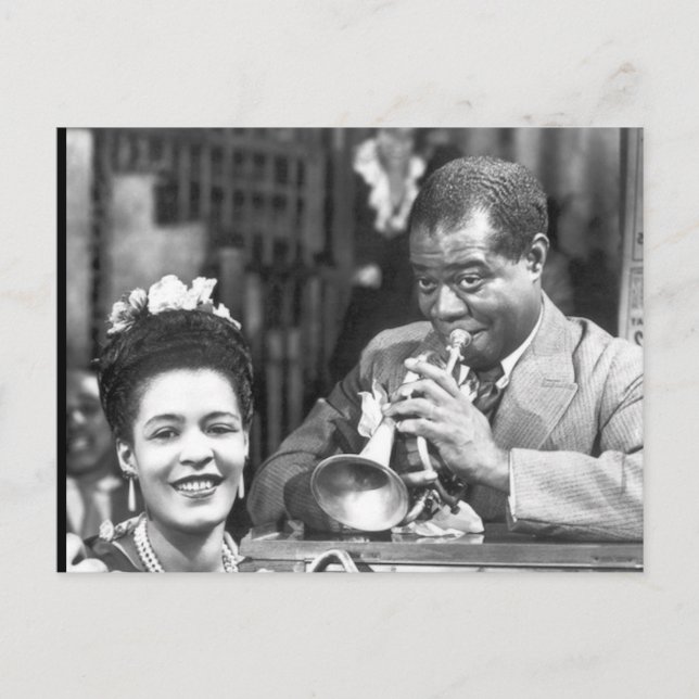 Cartão Postal Músicos do Jazz do Quarto Antigo Francês (Frente)