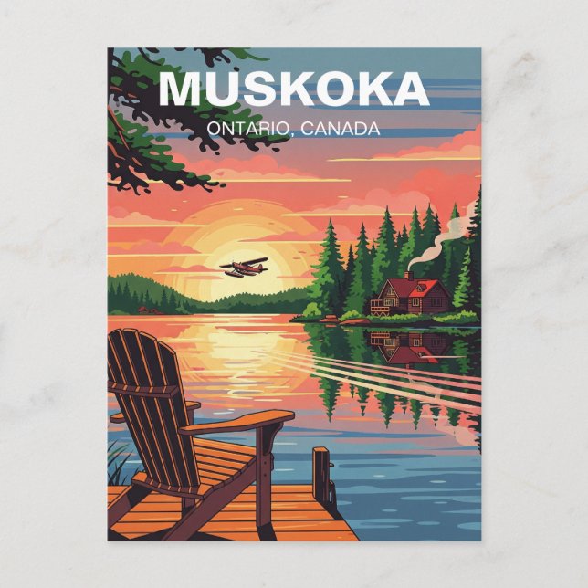 Cartão Postal Muskoka Ontario Canadá (Frente)