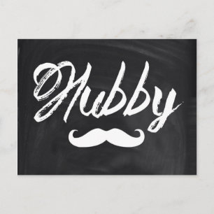 Cartão Postal Mustache Groom Honeymoon hubby