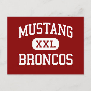 Cartão Postal Mustang - Broncos - Segundo grau - Mustang Oklahom