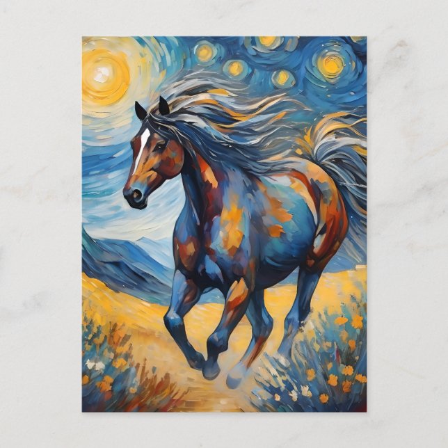 Cartão Postal Mustang Horse (Frente)
