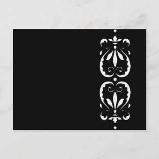 Cartão Postal Muster victorian schwarz black barock klassisch