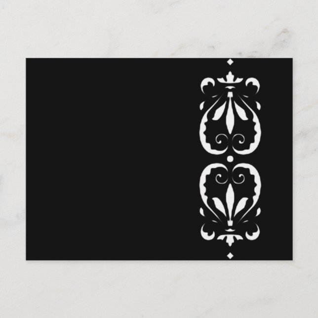 Cartão Postal Muster victorian schwarz black barock klassisch (Frente)