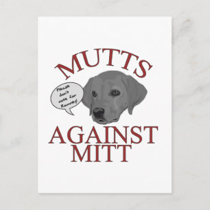 Cartão Postal Mutts Contra Mitt