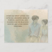 Mutual Gratitude Love Quote Postcard | Gentle Pres