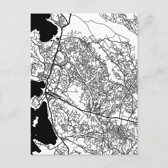 Cartão Postal Mwanza Tanzania City Map (Frente)