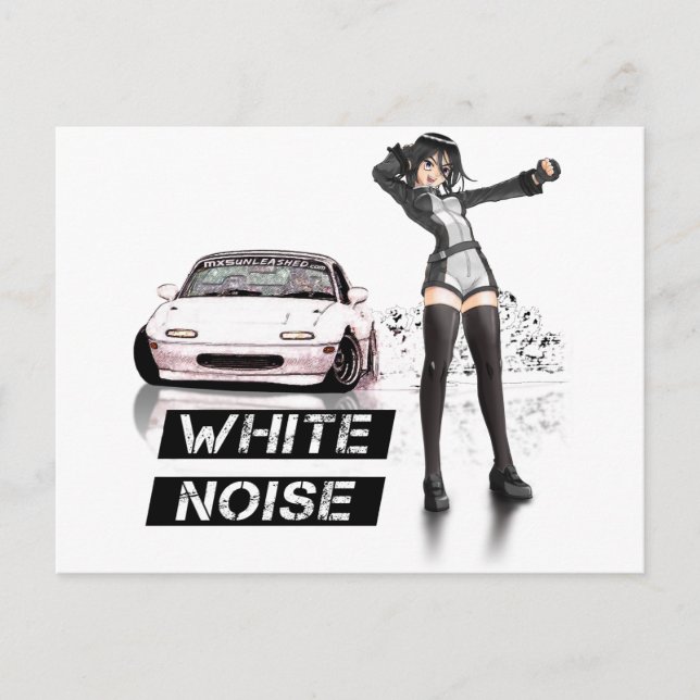Cartão Postal MX5 Miata de ruído branco (Frente)