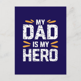 Cartão Postal My dad is my hero