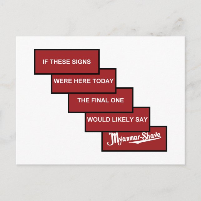 Cartão Postal Myanmar - Birmânia atualizada (Frente)