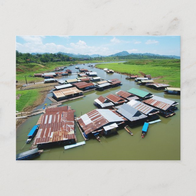 Cartão Postal Myanmar Raft (Frente)