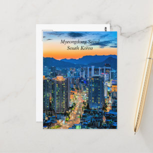 Cartão Postal Myeongdong, Seul, Coreia do Sul