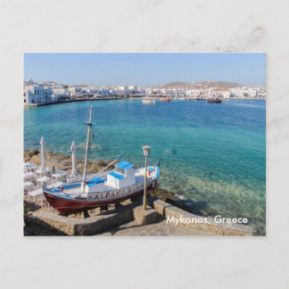 Cartão Postal Mykonos Harbor, Grécia