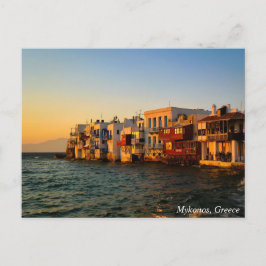 Cartão Postal Mykonos pouco por do sol de um quarto de Veneza,