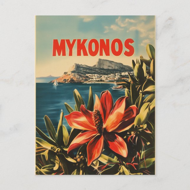 Cartão Postal Mykonos vintage (Frente)