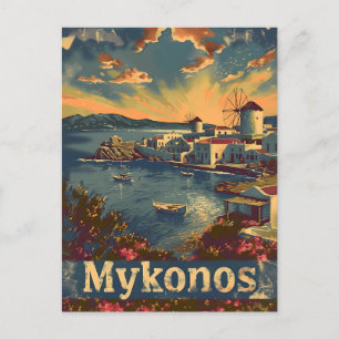 Cartão Postal Mykonos Vintage