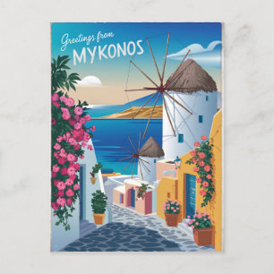 Cartão Postal Mykonos Vintage