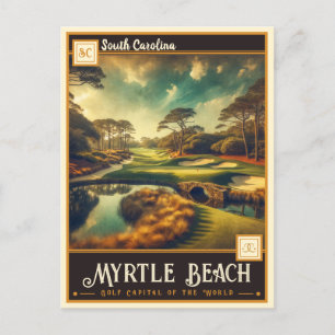 Cartão Postal Myrtle Beach, Carolina do Sul Vintage
