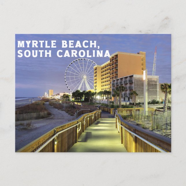 Cartão Postal myrtle Beach, sul carolina Postcard (Frente)