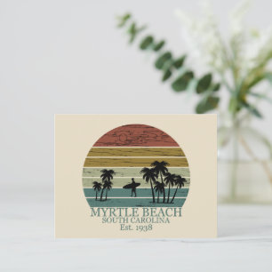 Cartão Postal Myrtle Beach Vintage Carolina do Sul