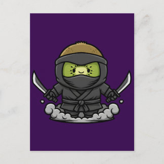 Cartão Postal Mysterious Kage Kiwi Shadow Ninja Illustration