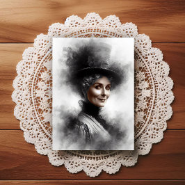 Cartão Postal Mysterious Victorian Woman Portrait Art