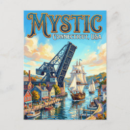 Cartão Postal Mystic, Connecticut EUA