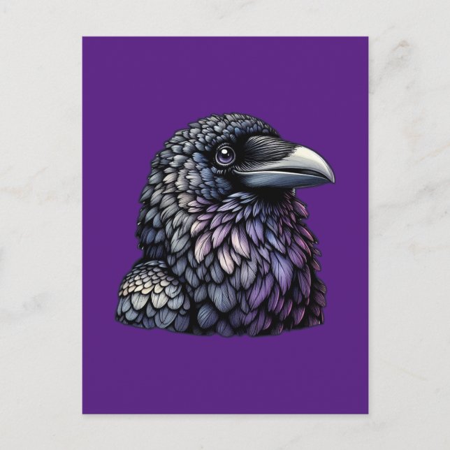 Cartão Postal Mystic Raven Art (Frente)