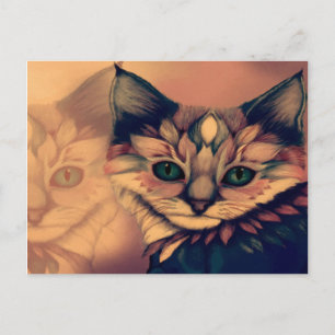 Cartão Postal Mysticismo Atmosfera Gato